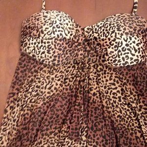Cheetah Print Swimsuit Top